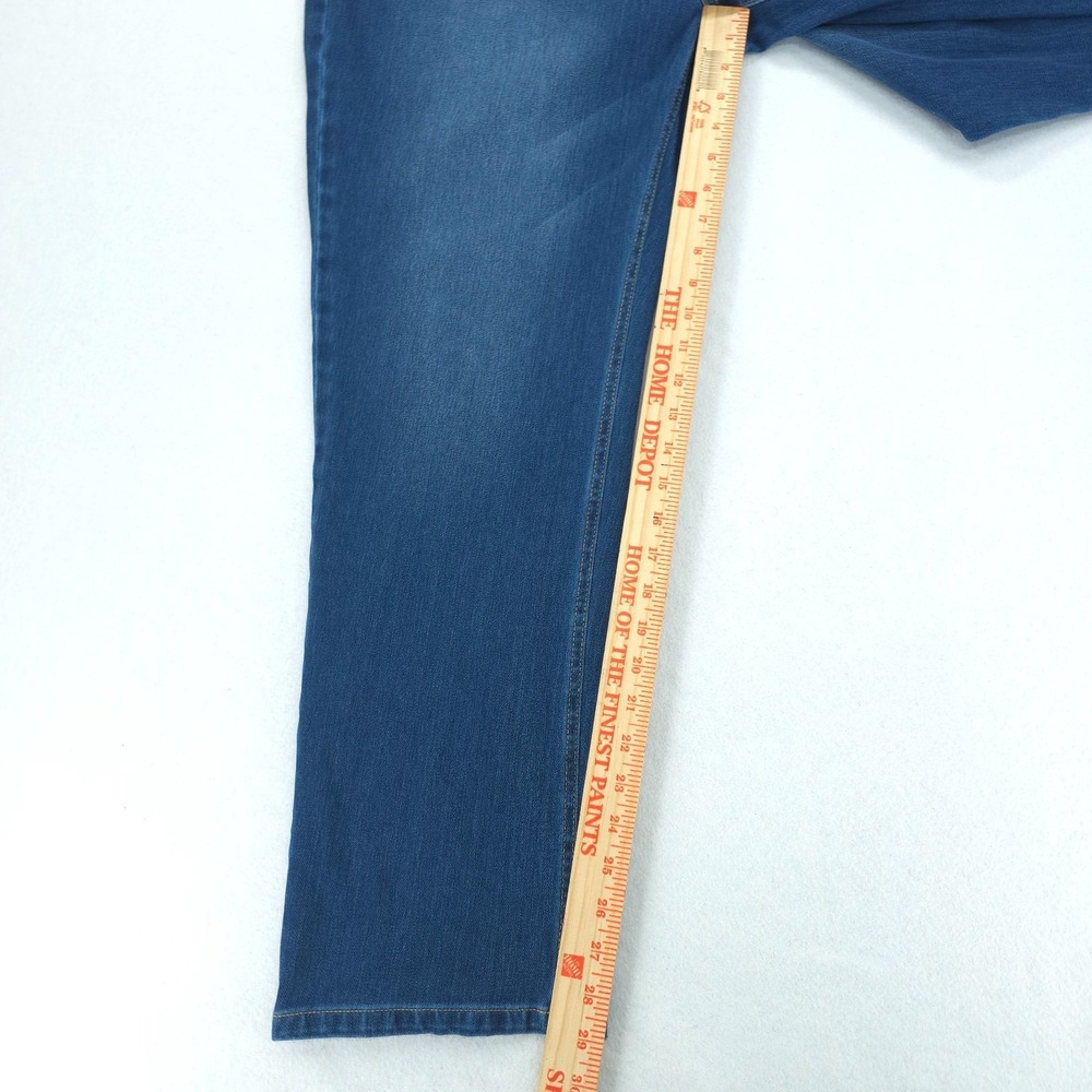 Halara Flex Women's 1X Blue High Rise Straight Leg Stretch Jeans Comfort Casual - Picture 6 of 9